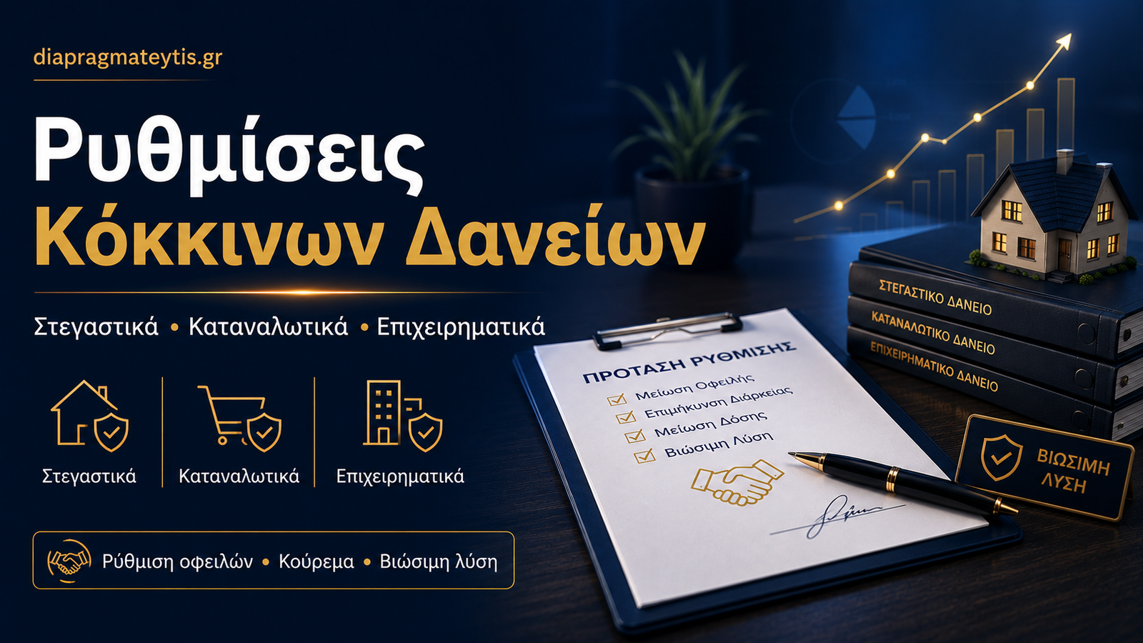 Ρυθμίσεις κόκκινων δανείων για βιώσιμη διευθέτηση οφειλής