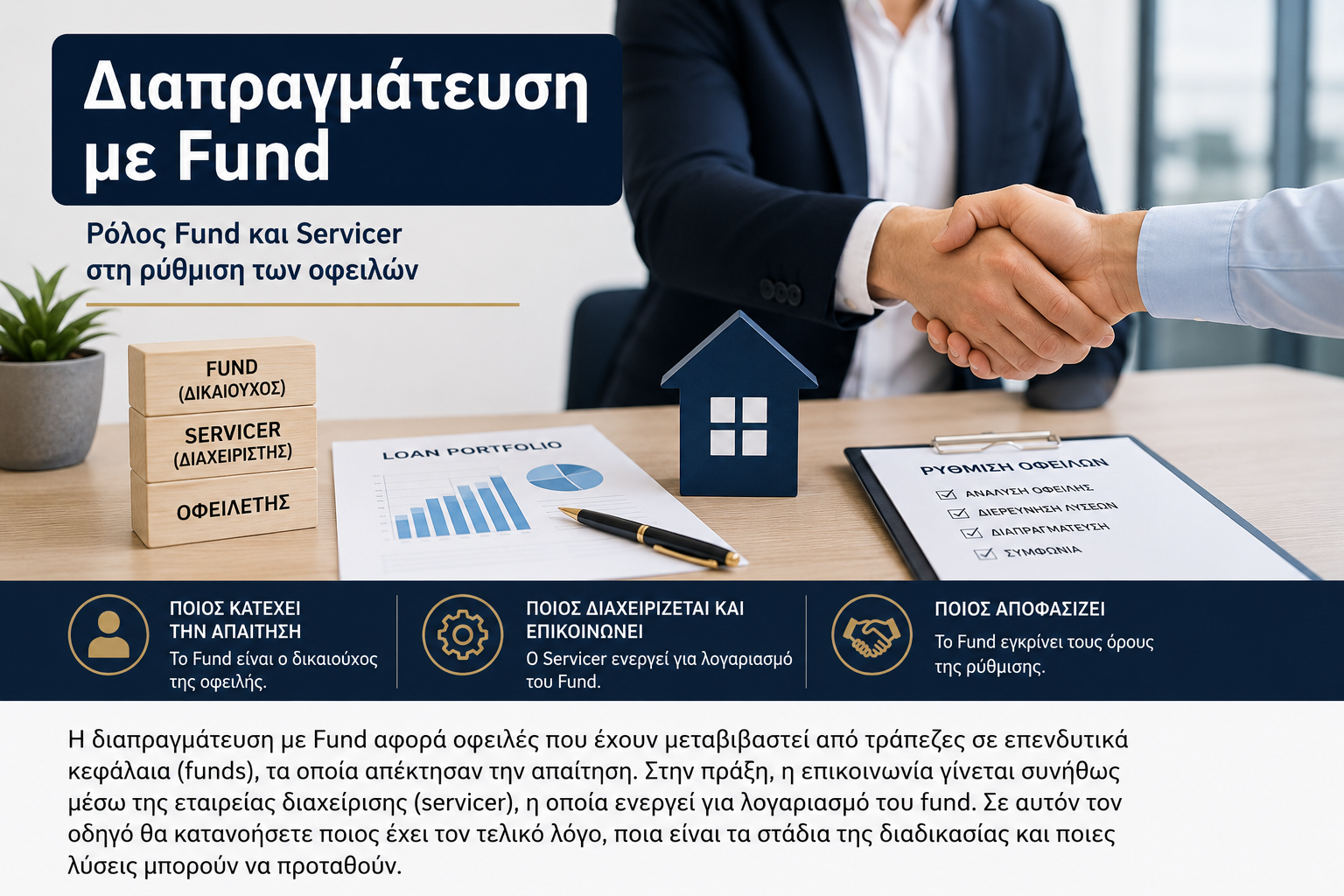 Διαπραγμάτευση με Fund – ρόλος Fund και Servicer στη ρύθμιση οφειλών Διαπραγμάτευση με Fund – ρόλος Fund και Servicer στη ρύθμιση οφειλών