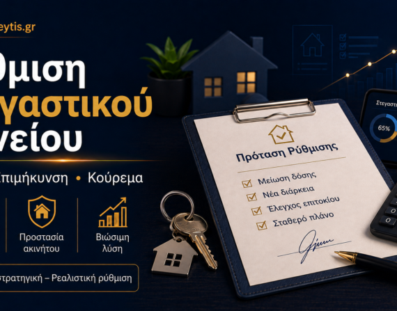 Ρύθμιση στεγαστικού δανείου με χαμηλότερη δόση και προστασία ακινήτου