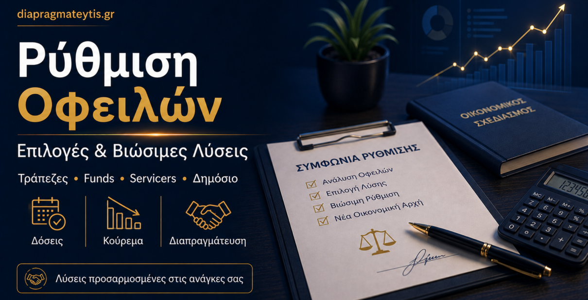 Ρύθμιση οφειλών με δόσεις, κούρεμα και βιώσιμες λύσεις