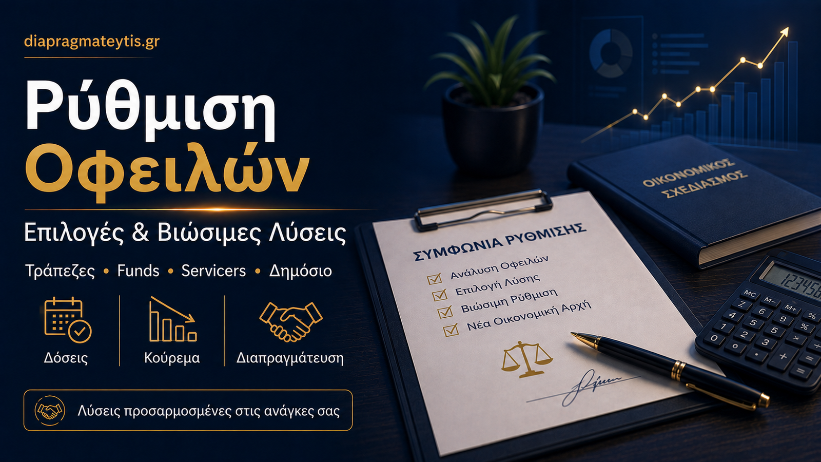 Ρύθμιση οφειλών με δόσεις, κούρεμα και βιώσιμες λύσεις Ρύθμιση οφειλών με δόσεις, κούρεμα και βιώσιμες λύσεις