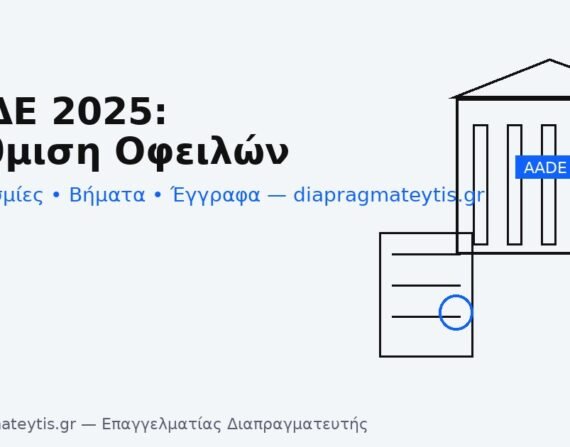 ρύθμιση οφειλών ΑΑΔΕ 2025 – προθεσμίες, βήματα και έγγραφα