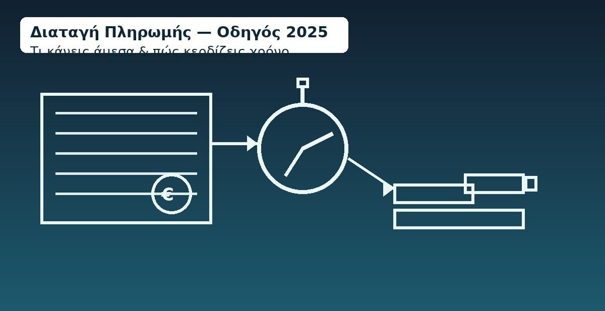 Διαταγή πληρωμής – οδηγός 2025: έγγραφο, χρονόμετρο, σφυρί δημοπράτη