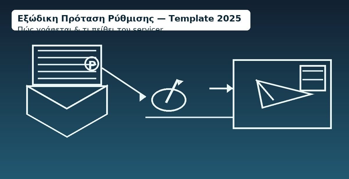 Εξώδικη πρόταση ρύθμισης – template 2025: φάκελος, υπογραφή, αποστολή email