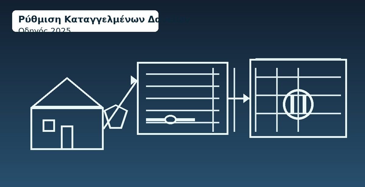 Ρύθμιση καταγγελμένων δανείων – οδηγός 2025: βήμα-βήμα, servicer, εξωδικαστικός, αναστολή πλειστηριασμού