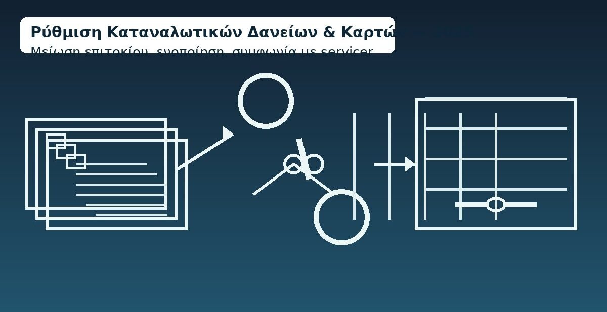 Ρύθμιση καταναλωτικών δανείων & καρτών – 2025: μείωση επιτοκίου, ενοποίηση, ημερολόγιο, χειραψία