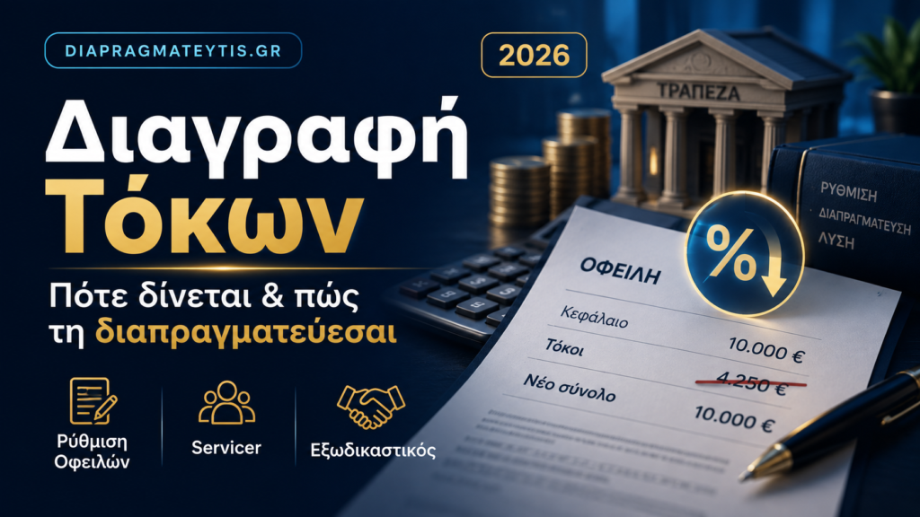 Διαγραφή τόκων δανείου μέσω ρύθμισης και διαπραγμάτευσης
