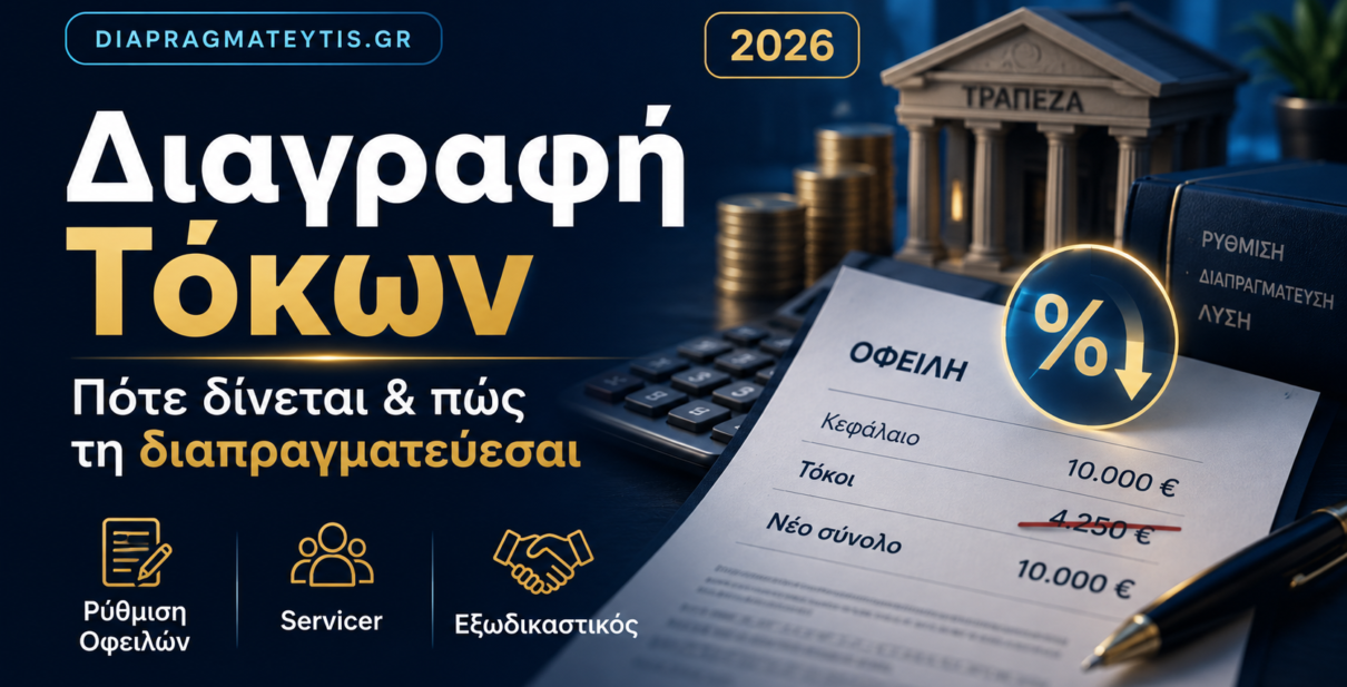 Διαγραφή τόκων δανείου μέσω ρύθμισης και διαπραγμάτευσης