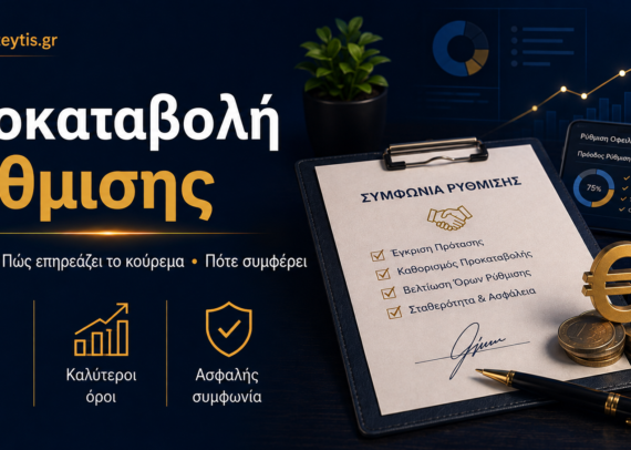 Προκαταβολή ρύθμισης δανείου και συμφωνία με servicer