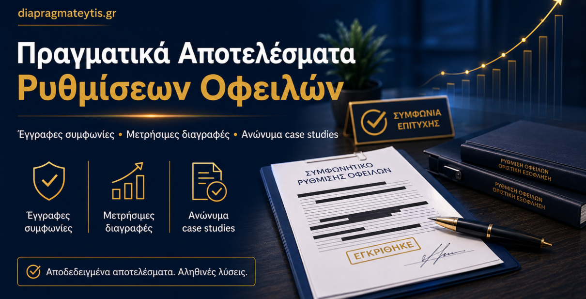 Πραγματικά αποτελέσματα ρυθμίσεων οφειλών