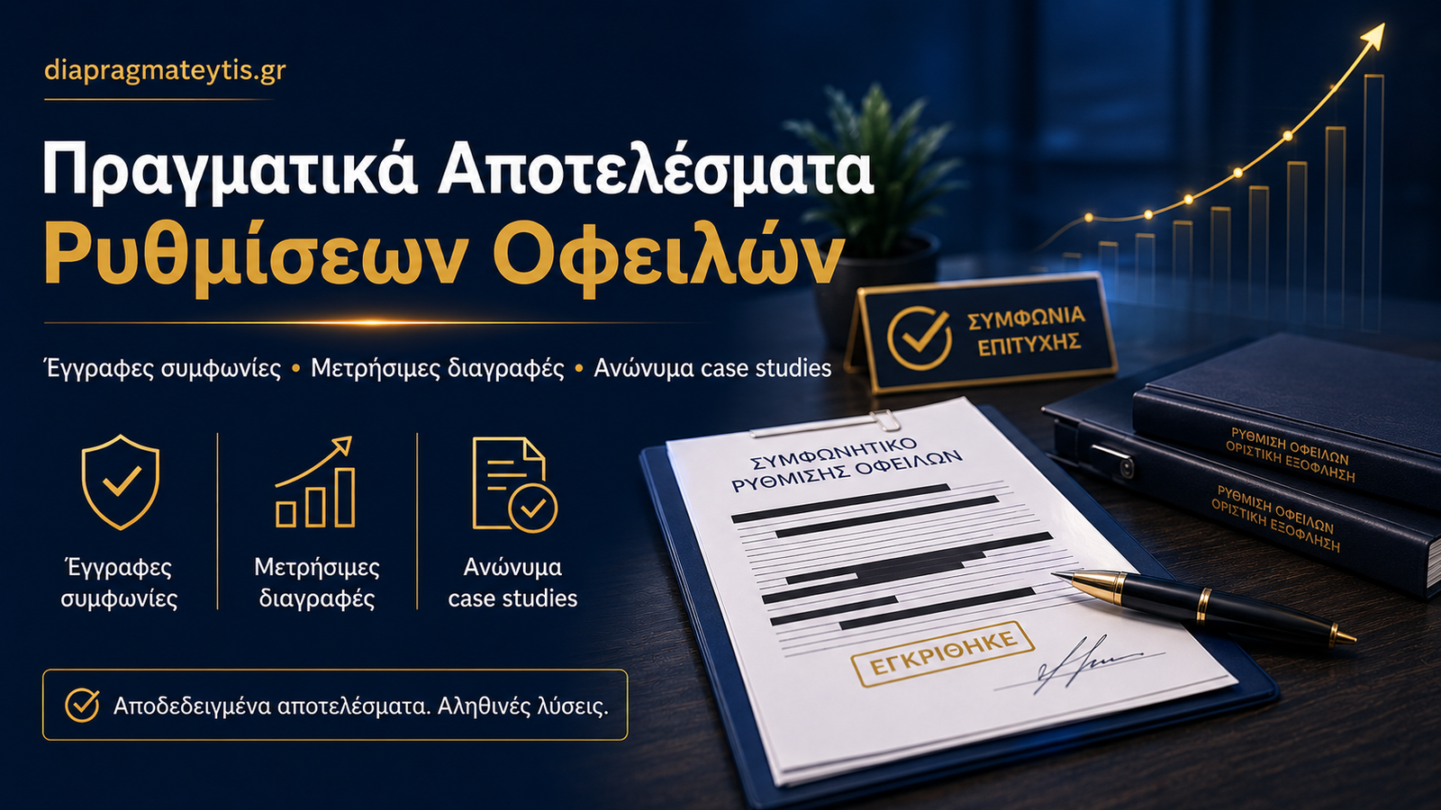 Πραγματικά αποτελέσματα ρυθμίσεων οφειλών Πραγματικά αποτελέσματα ρυθμίσεων οφειλών και διαγραφών