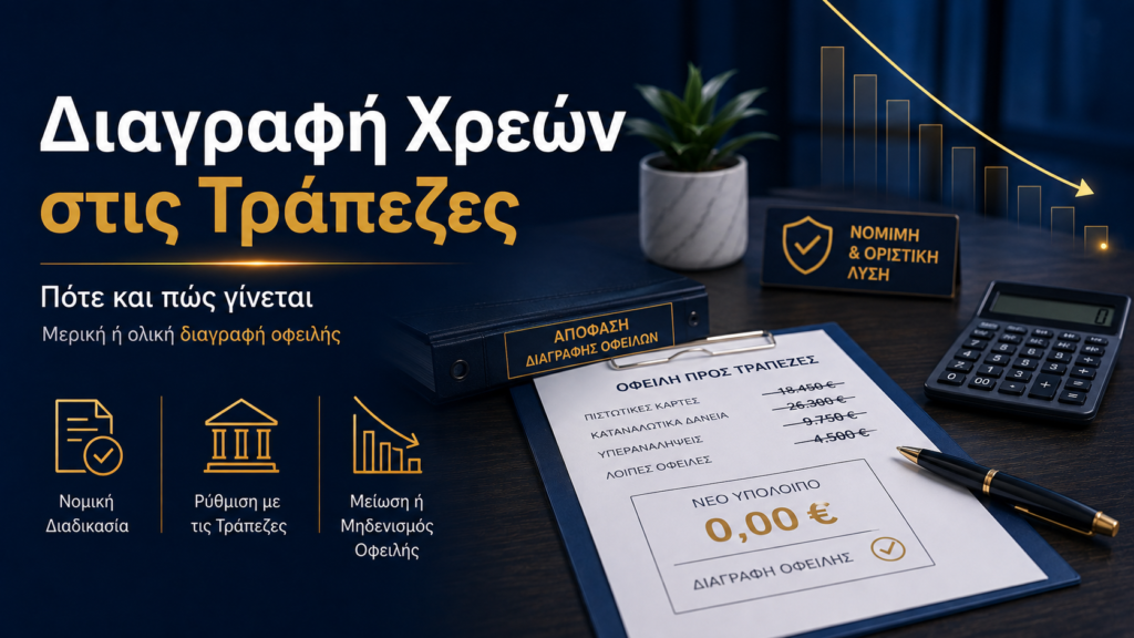 Διαγραφή χρεών στις τράπεζες – μερική ή ολική διαγραφή οφειλής