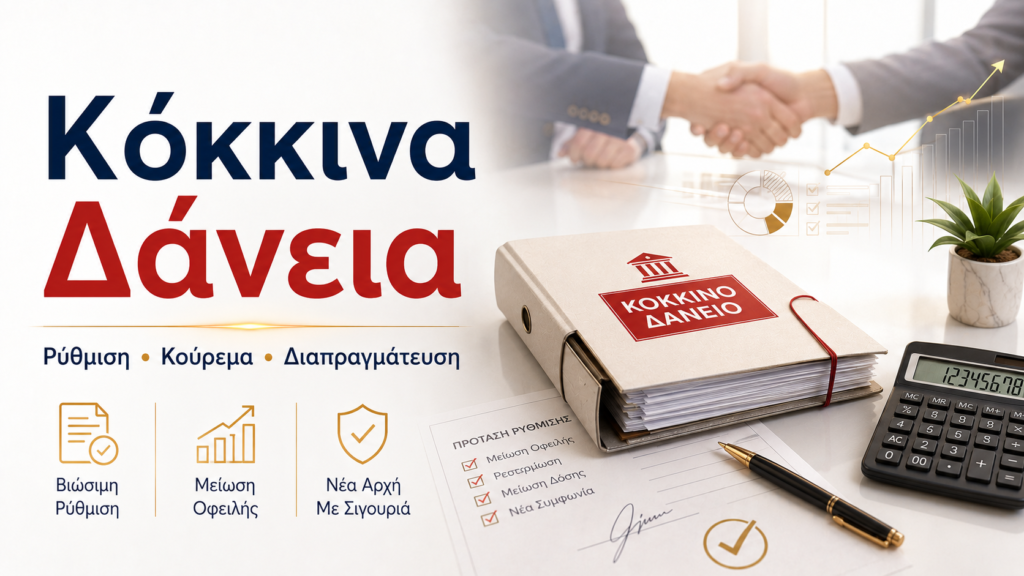 Κόκκινα δάνεια – ρύθμιση, κούρεμα και διαπραγμάτευση οφειλών