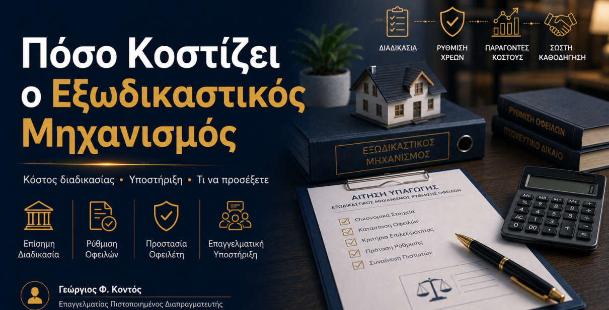 Πόσο κοστίζει ο εξωδικαστικός μηχανισμός – κόστος διαδικασίας και υποστήριξης