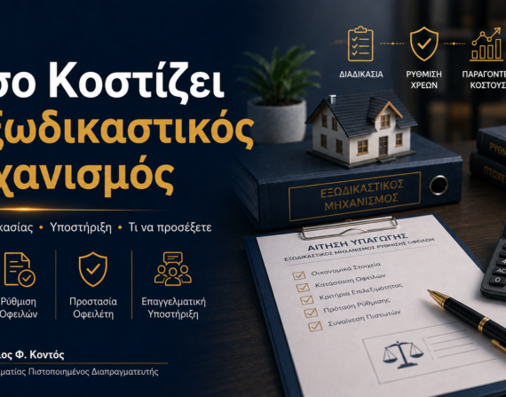 Πόσο κοστίζει ο εξωδικαστικός μηχανισμός – κόστος διαδικασίας και υποστήριξης