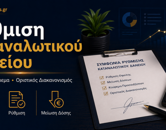 Ρύθμιση καταναλωτικού δανείου με χαμηλότερη δόση και κούρεμα