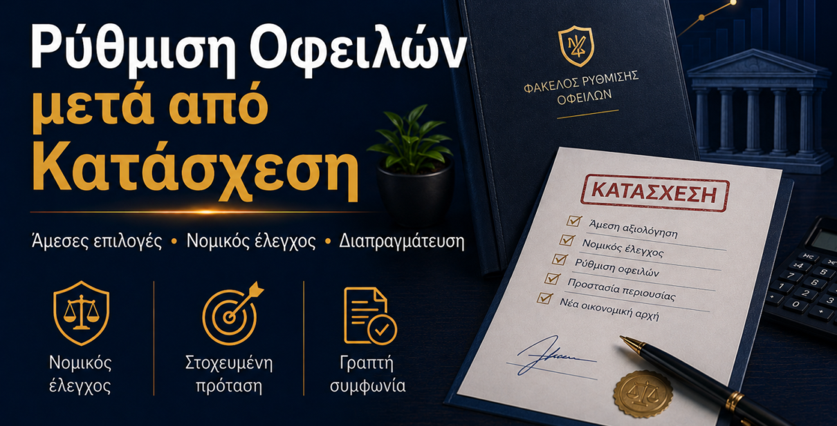 Ρύθμιση οφειλών μετά από κατάσχεση και διαπραγμάτευση με servicer